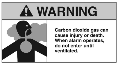 CO2 warning entrance