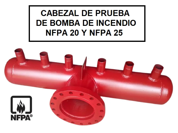 Cabezal de prueba de bomba contra incendios de 10" conforme NFPA-20 y NFPA-25 - Zensitec