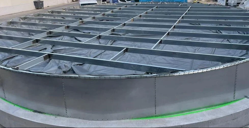 Estructura del techo del tanque de agua contra incendios NFPA22 - Zensitec