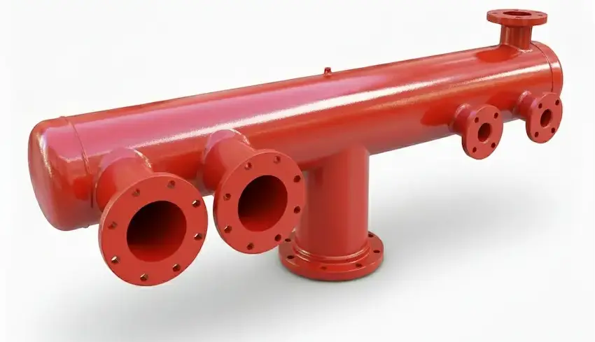 Columna Manifolde de Gran Caudal cuerpo de 10" para redes contra incendios - Zensitec